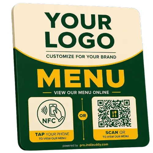 Menu Plate custom crafted for a restaurant's own branding