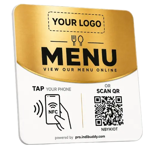 Menu Plate custom crafted for a restaurant's own branding